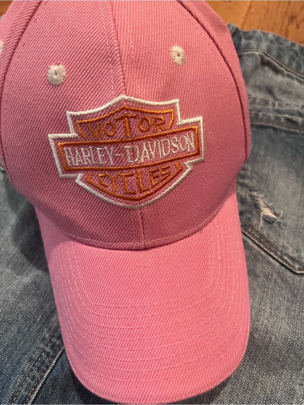 Harley-Davidson Pink Embroidered Shield Baseball Cap